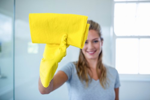 Professional cleaner in Finchley working on a domestic deep clean